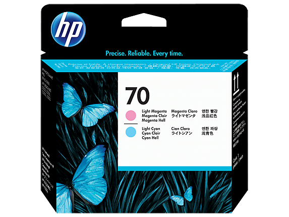 HP 70 Light Magenta and Light Cyan DesignJet Printhead, C9405A
